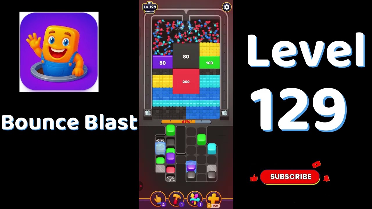 Bounce Blast Level 129 Walkthrough 🎮💥 | Tricky Ball Puzzle Solution | Go Answer