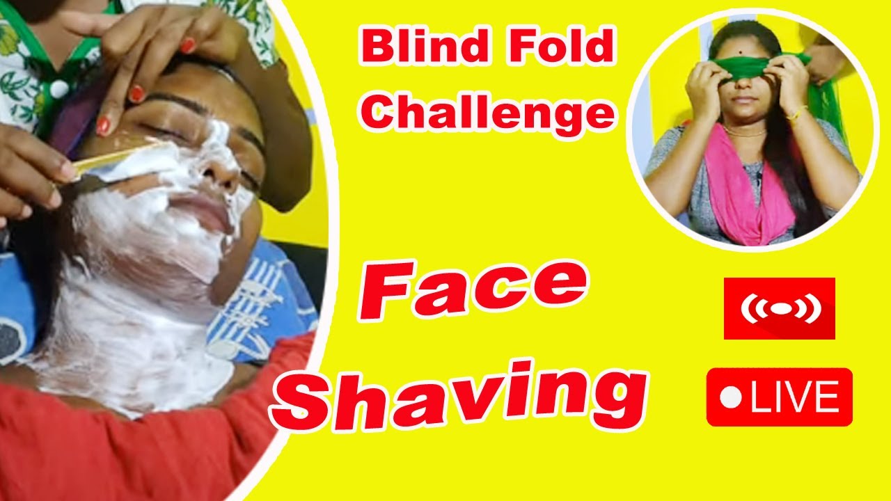 Blindfold Challenge and face shaving | Blind Fold Challenge | Face Shaving | @juthikasmakeover
