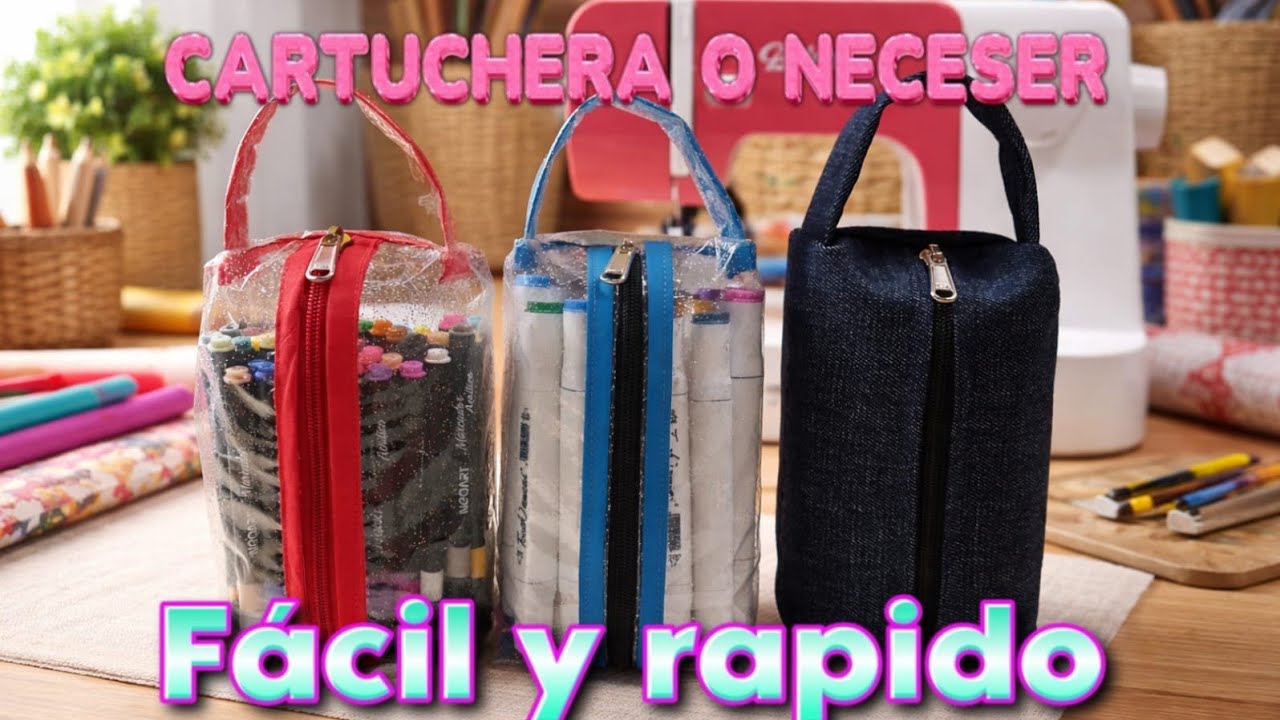 DIY NECESER o CARTUCHERA facil de hacer 🫰