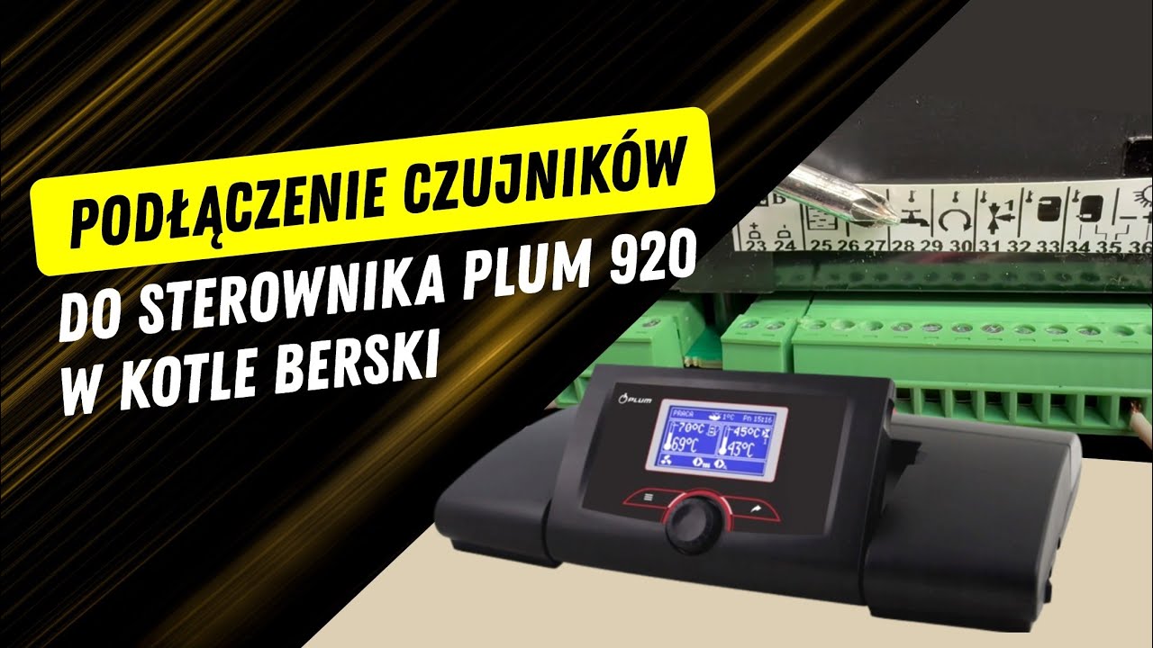 Podłączenie czujników do sterownika PLUM 920 w kotle Berski - Grupa Berski