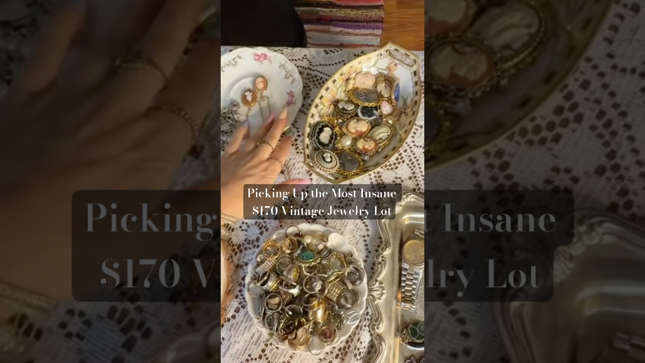 Vintage jewelry lot I got from Facebook marketplace. I&rsquo;m filming an unboxing  #jewelryfinds