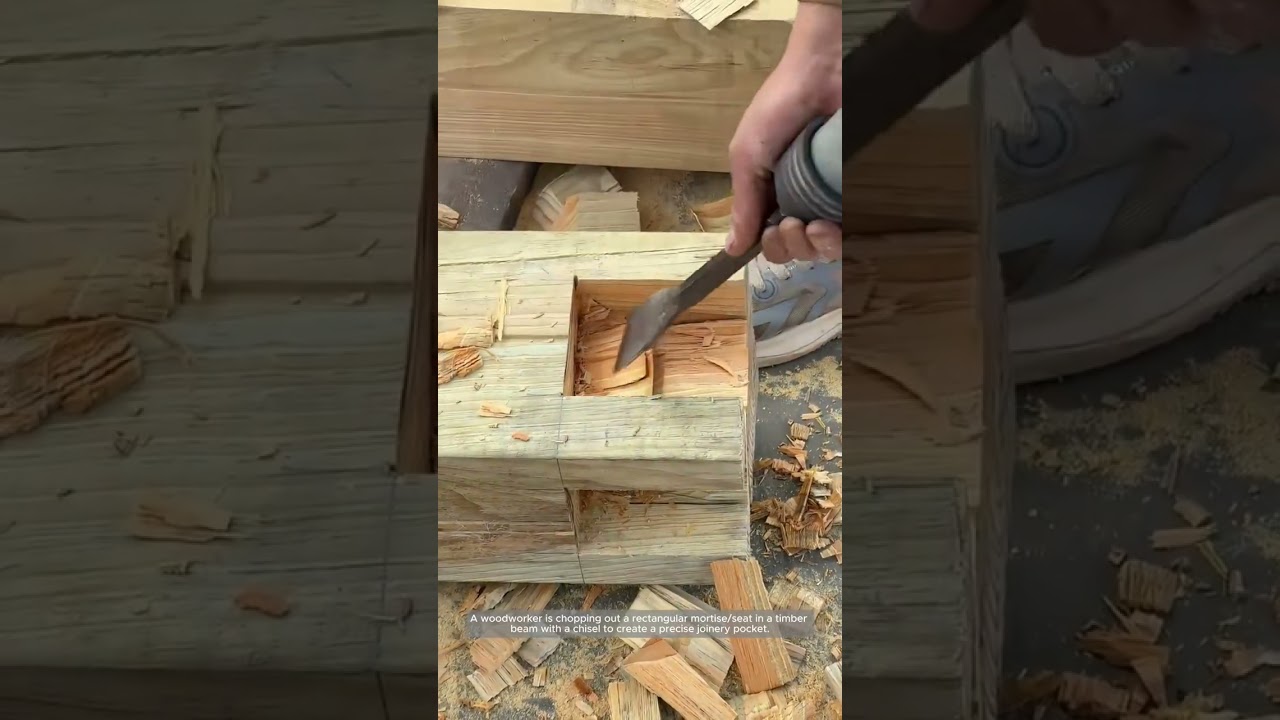 Chiseling a Clean Timber Mortise for a Tight Structural Fit