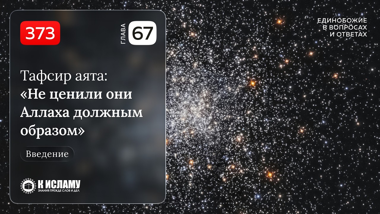 373. Глава 67. Тафсир аята: «Не ценили они Аллаха должным образом». Единобожие в вопросах и ответах