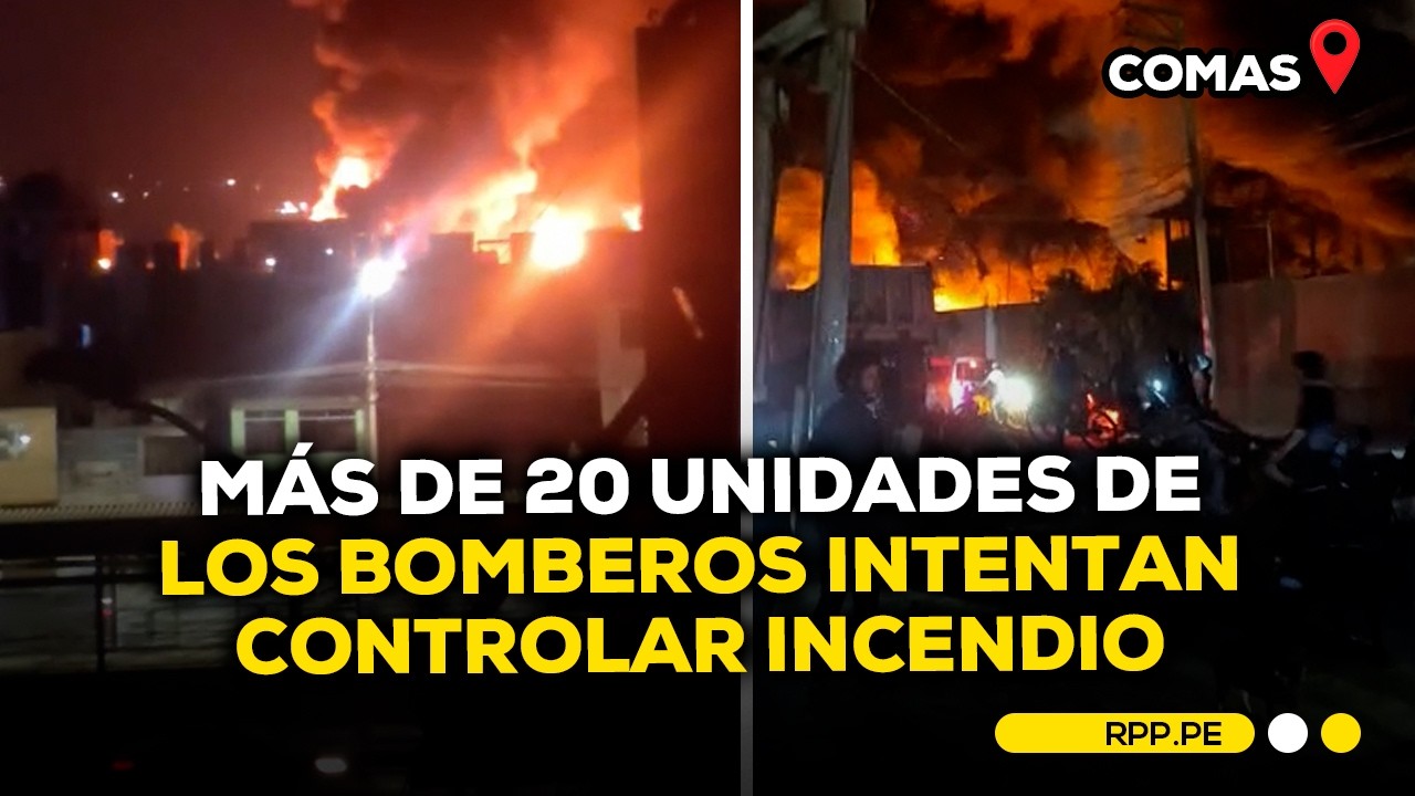 Se registra incendio en Comas: más de 20 unidades de los bomberos trabajan para controlar emergencia