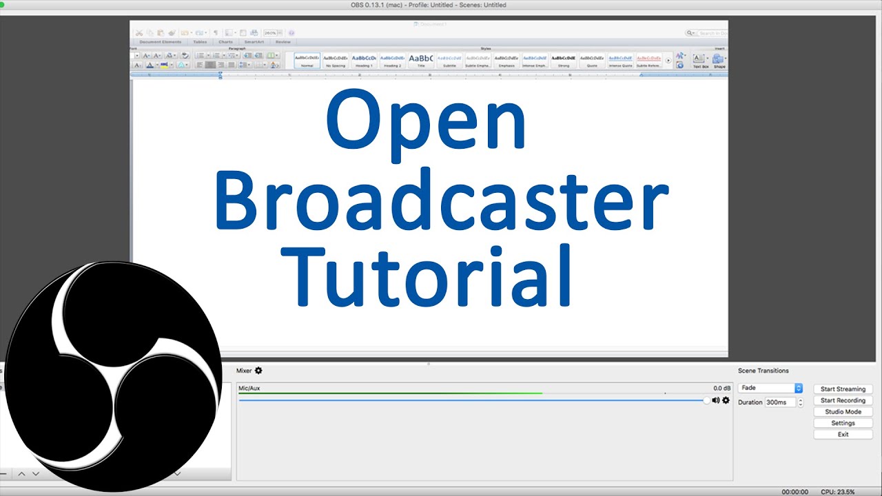 Open Broadcaster Studio Beginner Tutorial!