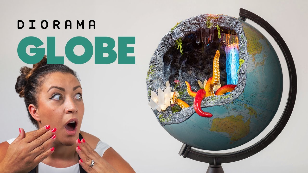 I Built A Secret Diorama Inside This Globe | What's Inside?!