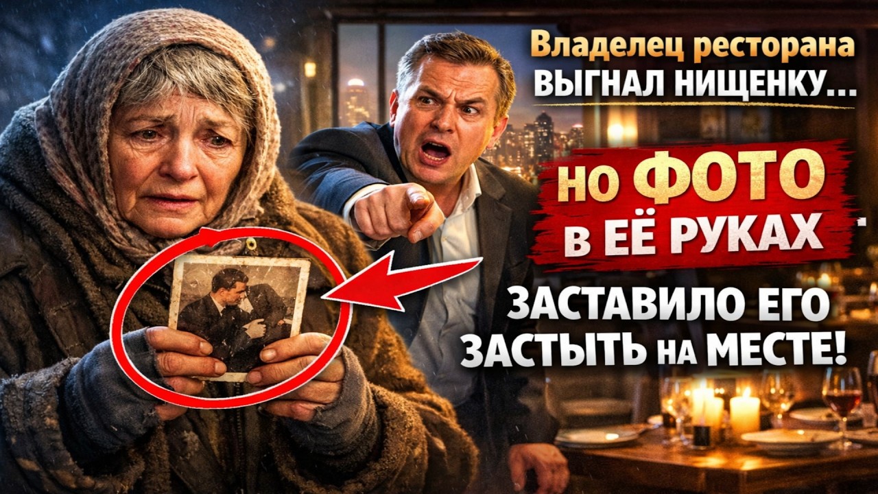 Владелец ресторана выгнал нищенку, но фото в её руках заставило его застыть на месте