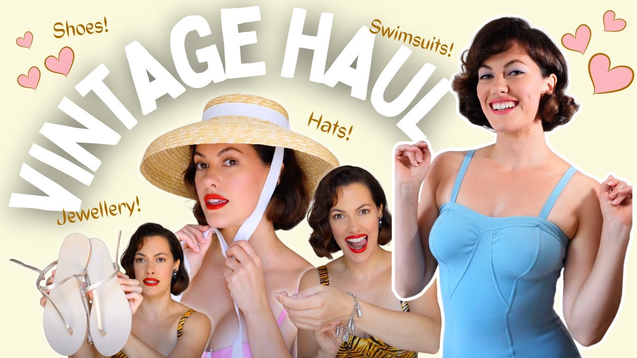 Vintage Haul - Swimsuits, Jewellery, Shoes, and Hats!