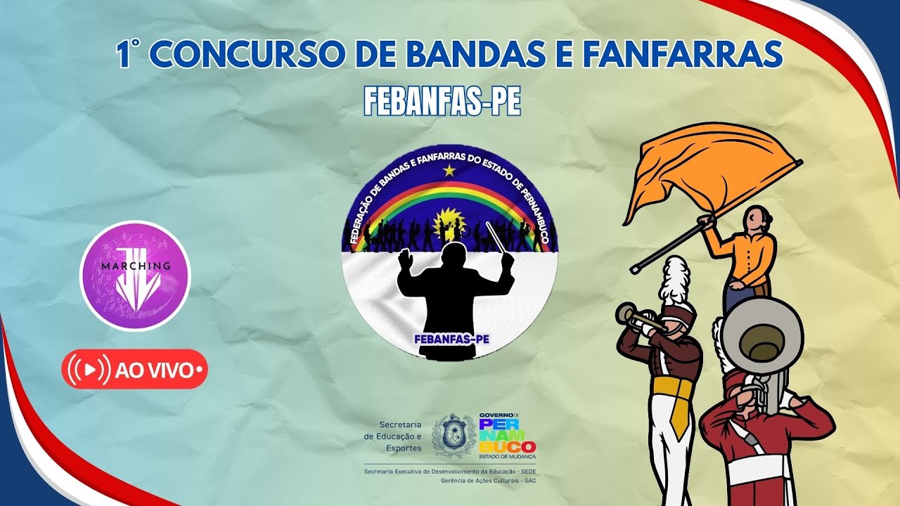 1° CONCURSO DE BANDAS E FANFARRAS FEBANFAS - PE 2025 (BLOCO 1) 🔴 AO VIVO 🔴