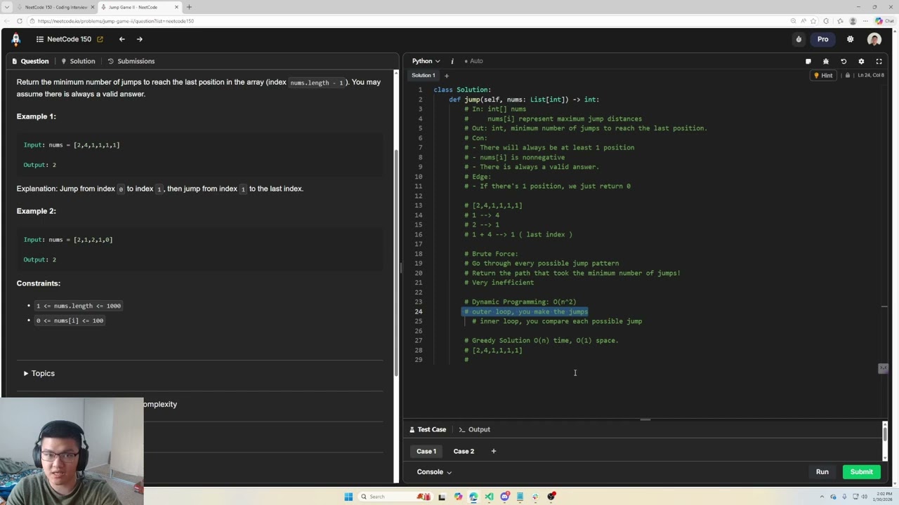 Leetcode Practice: Jump Game II