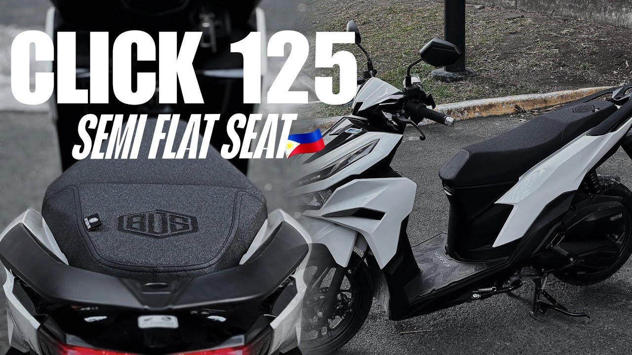 HONDA CLICK 125 SEMI FLAT SEAT | BOS BATUSAI PH 🇵🇭 | MONDRAGON COVER | PEARL ARCTIC WHITE 2025