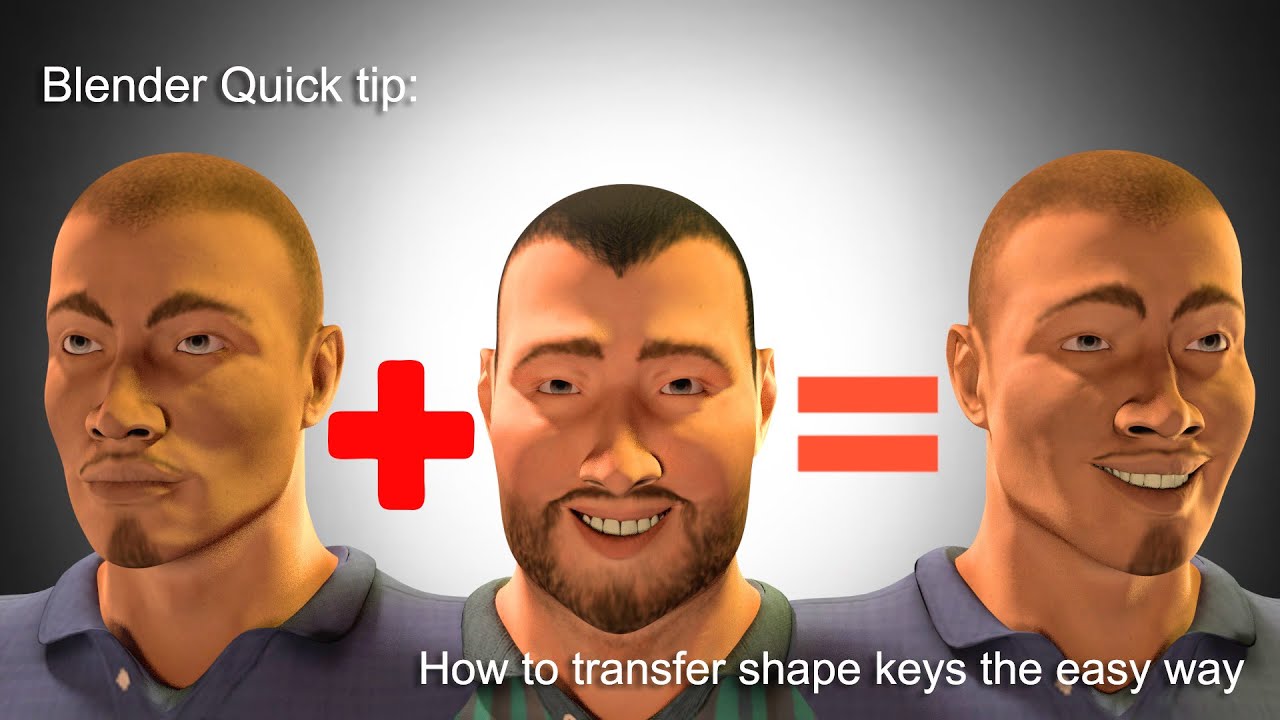 Blender QuickTip: How to transfer Shape keys in Blender the easy way.
