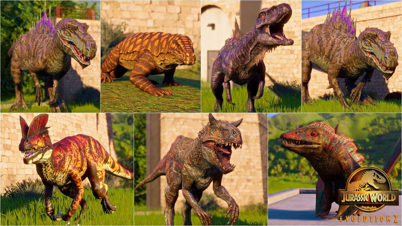 NEW! 13 MODDED AND HYBRID DINOSAURS IN JURASSIC WORLD EVOLUTION 2 INCLUDING INDOTAURUS | Episode 8