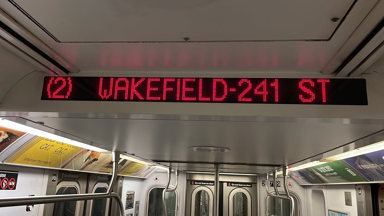 IRT 7 Av Express: R142 (2) Train [Flatbush Av-Brooklyn College to Wakefield-241 St #2]