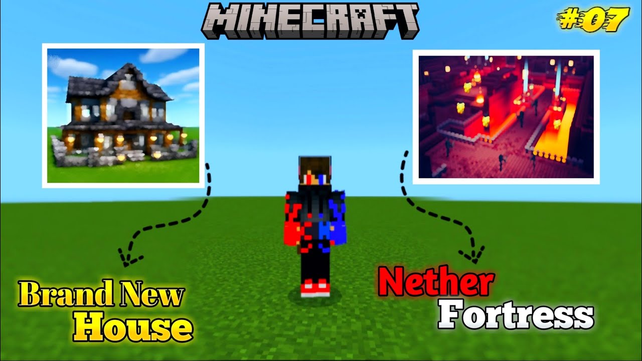 Minecraft Survival Episode 7 | Nether Fortress Raid, & New House Build 🏠