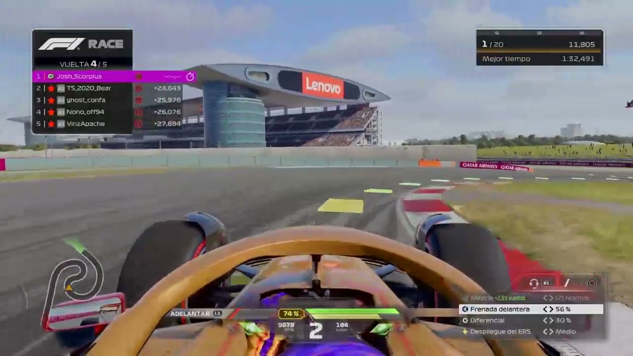 F1 24, 5 Lap Race at the Shanghai circuit with the F1 World car