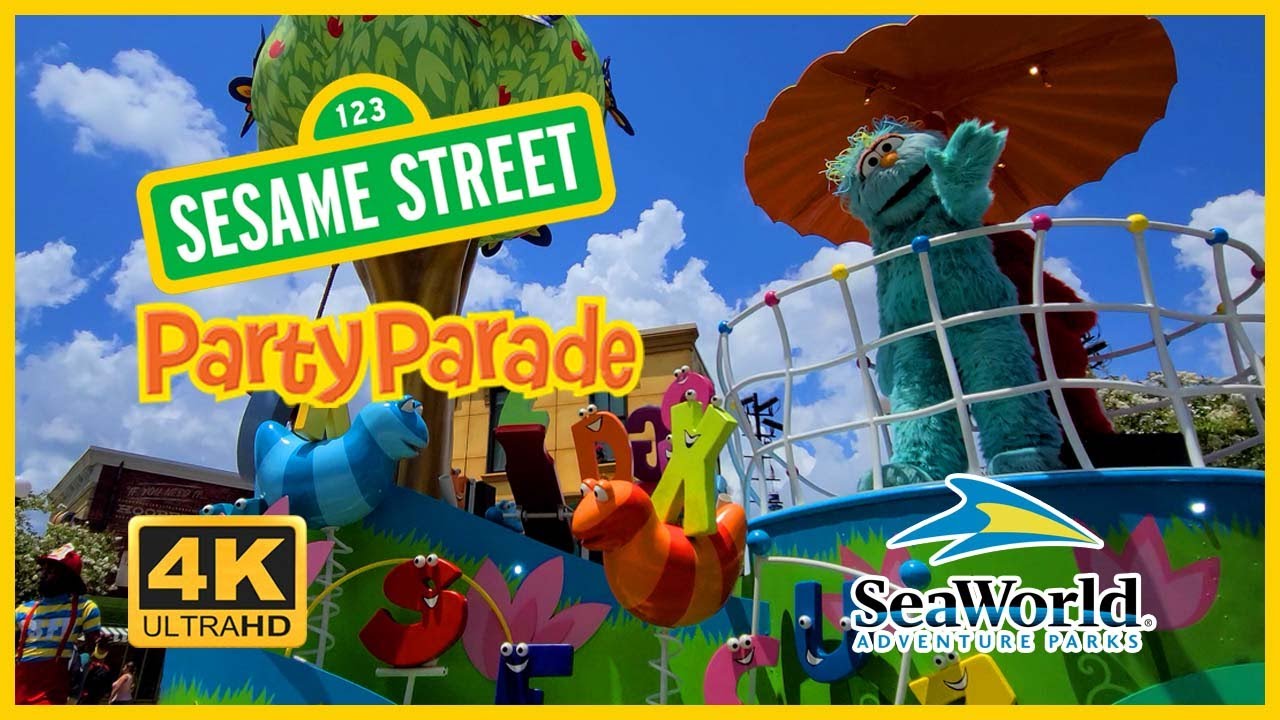 Sesame Street Party Parade SeaWorld Orlando 2022 | 4K
