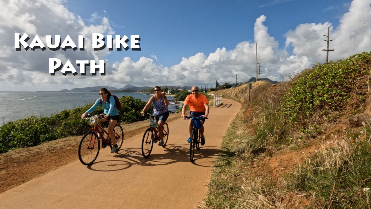 Scenic Kapaa Bike Path Ride - Kauai 4K