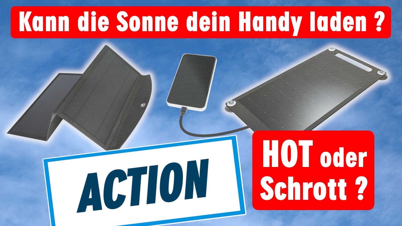 Solar Panels für Handys von ACTION im Test - Solar Powerbank - Solar Ladegeräte USB