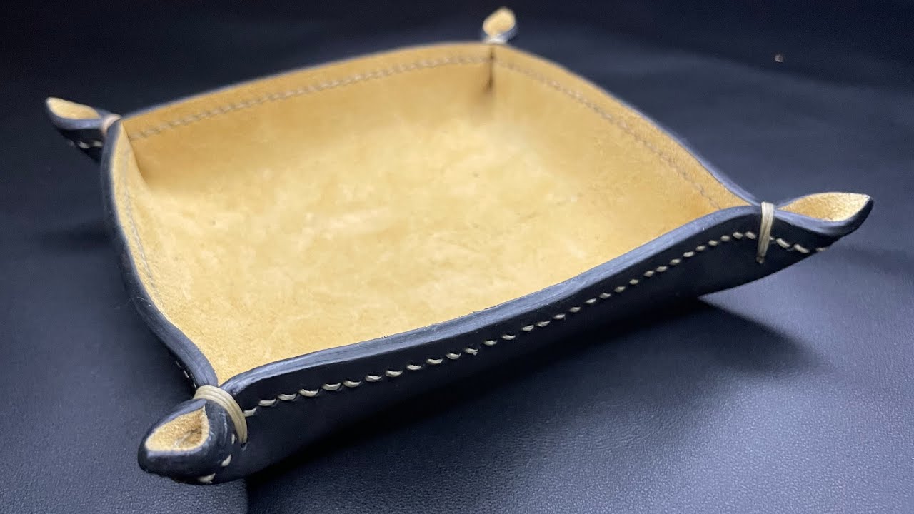 Making a leather valet/catch-all tray! [FREE PATTERN]