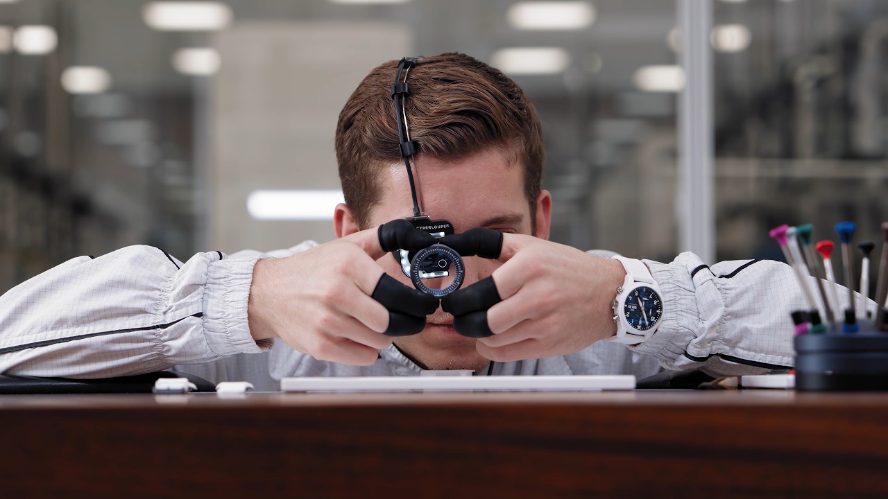 IWC watchmaker assembles the Pilot's Venturer Vertical Drive (Ref. IW328601)