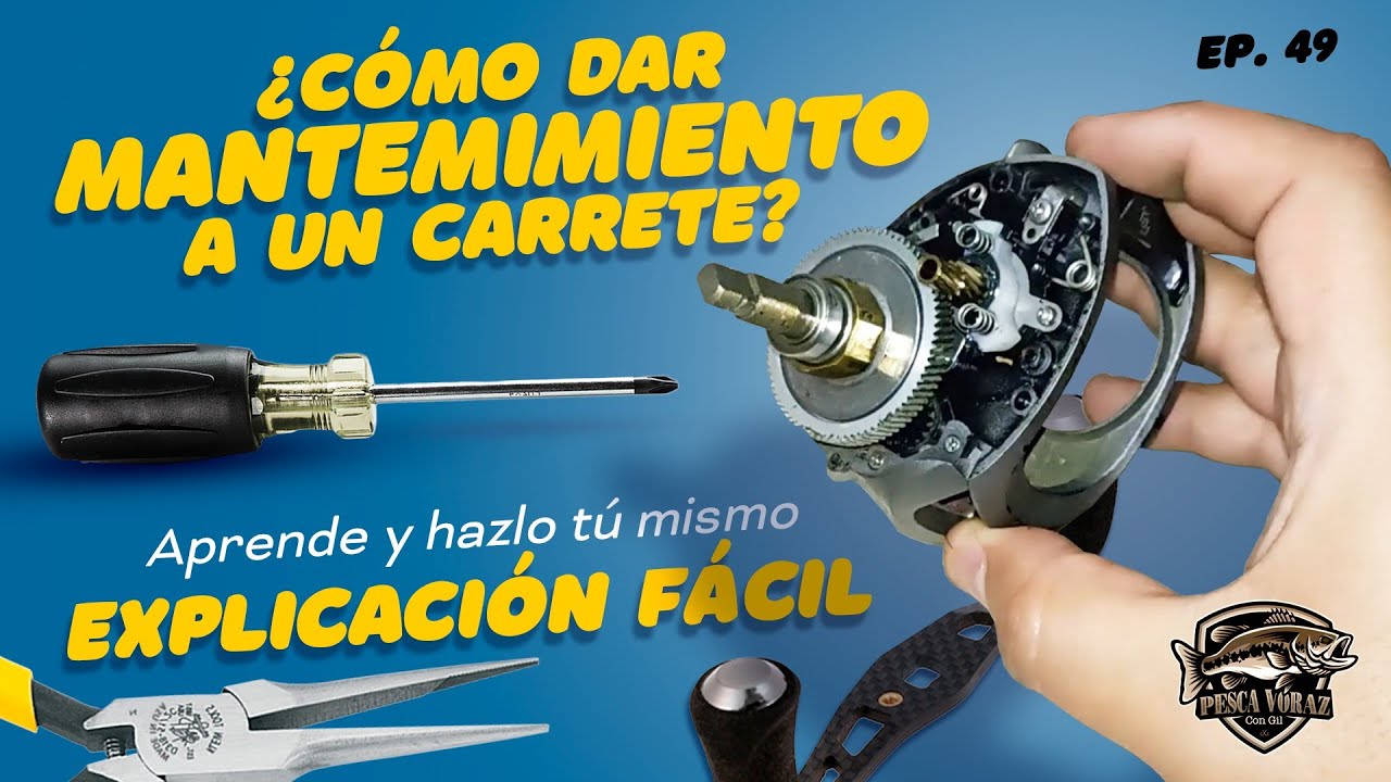 Como hacer mantenimiento a un reel | Limpieza y engrasar carrete o motor de pesca.