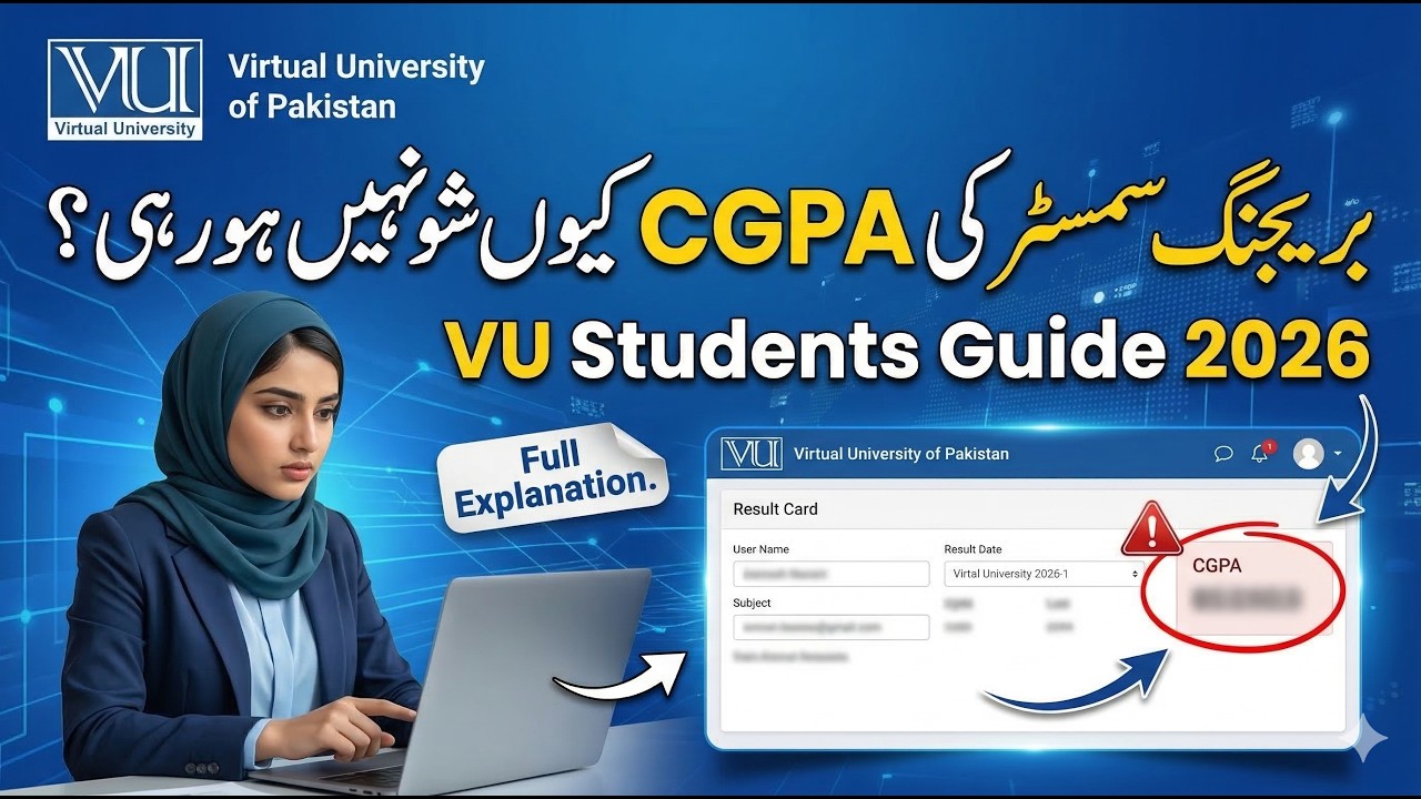 Bridging Semester ke baad CGPA kyon show nahi ho rahi? | VU BS Lateral | Complete Guide 2026