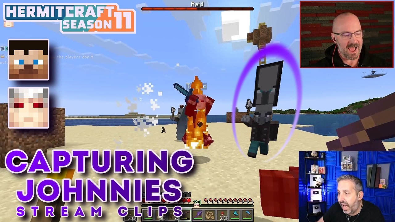 @MCSkizzleman & @TangoTekLP Capture Johnny-Vindicators  | Stream Clips | Hermitcraft Season 11