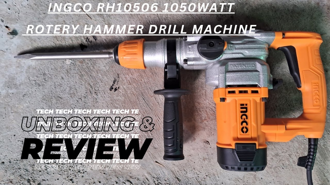 INGCO RH 10506 1050WATT ROTARY HAMMER DRILL MACHINE UNBOXING AND REVIEW