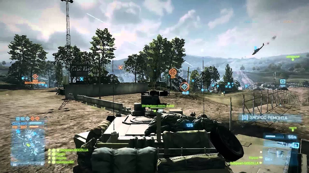 Battlefield 3 Tank Round (69-4) | Caspian Boarder: M1 Abrams | Conquest Large HD Gameplay