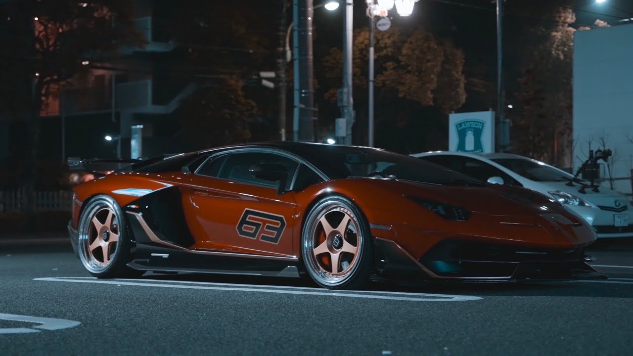 Lamborghini Aventador svj | Tokyo night III |  F1sound Brilliant  Inconel®︎ exhaust 【4K】