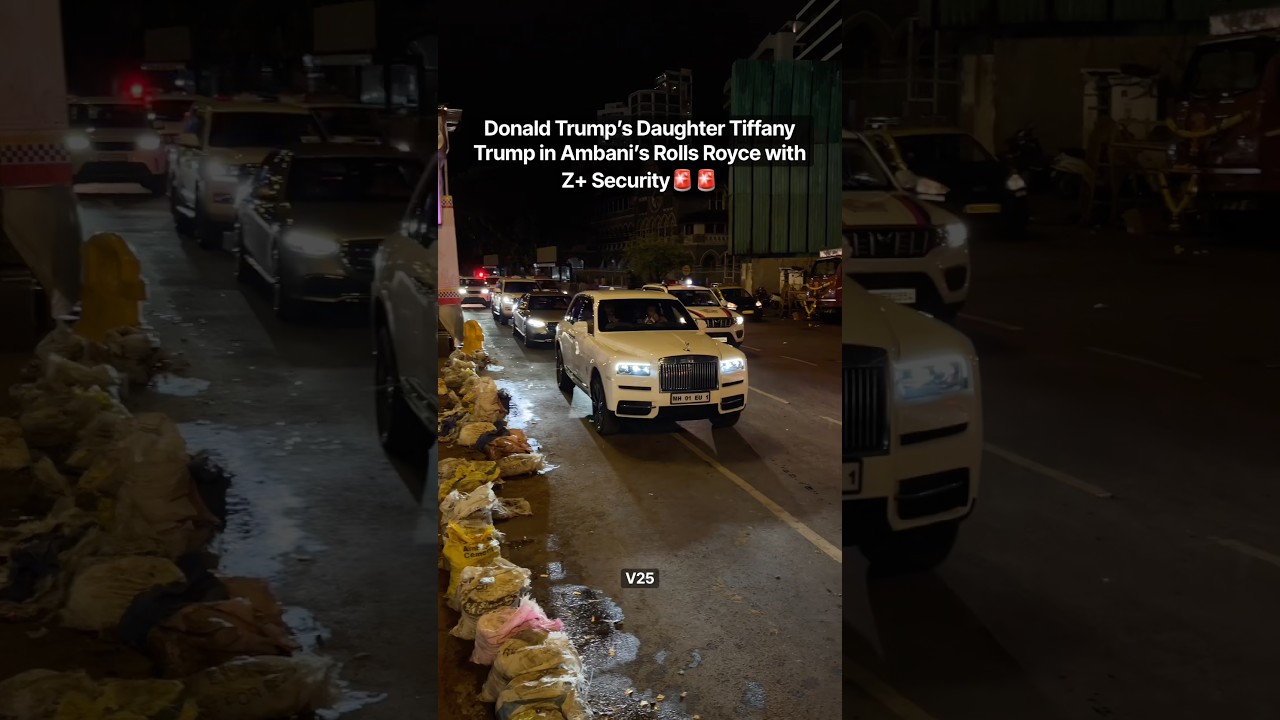 Donald Trump&rsquo;s Daughter Tiffany Trump in Ambani&rsquo;s Rolls Royce with Z+ Security🚨#viral #shorts #rich
