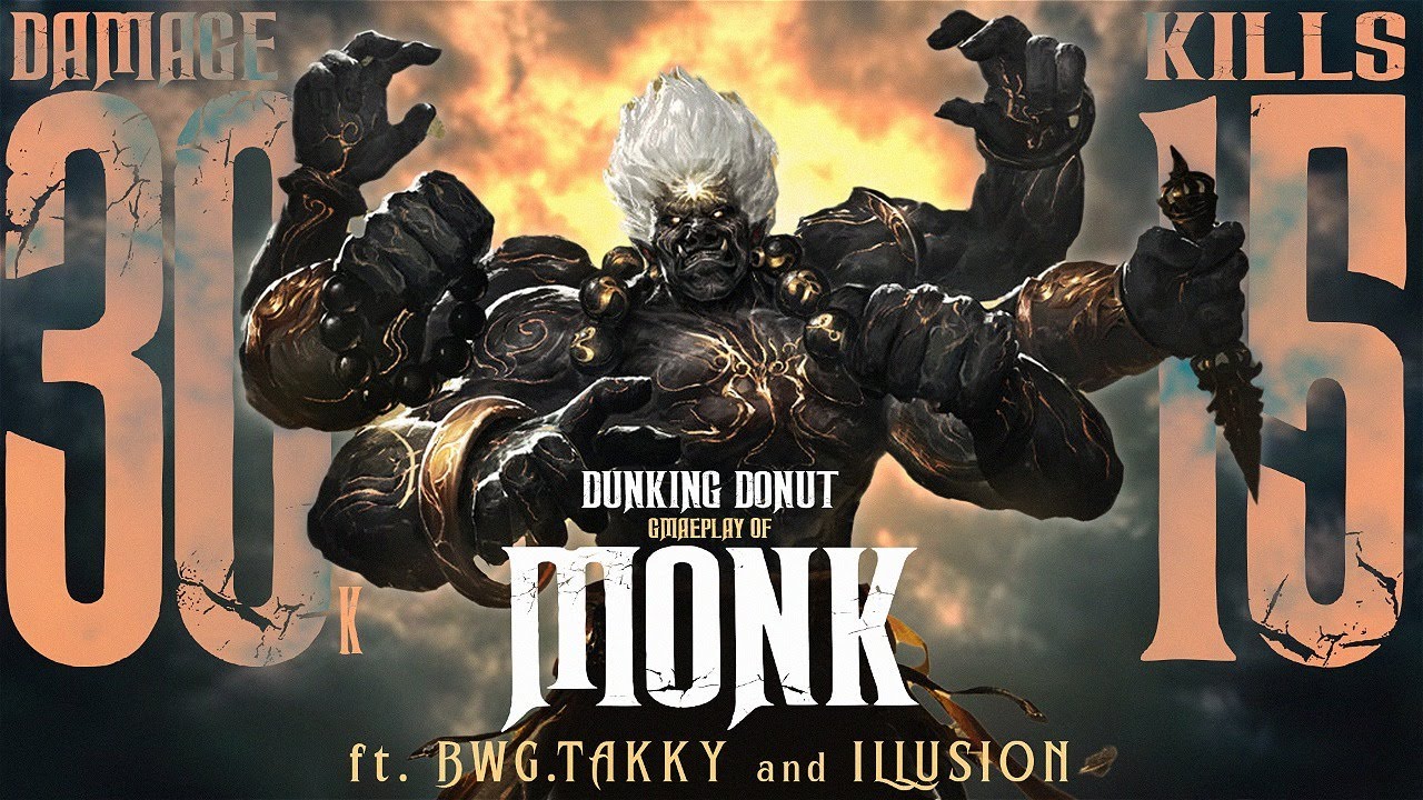Dunking_Donuts | FIRE MONK Hits the Arena - Trios w/JCUP Takky & Illusion | 15 Kills 30K Dmg |永劫无间