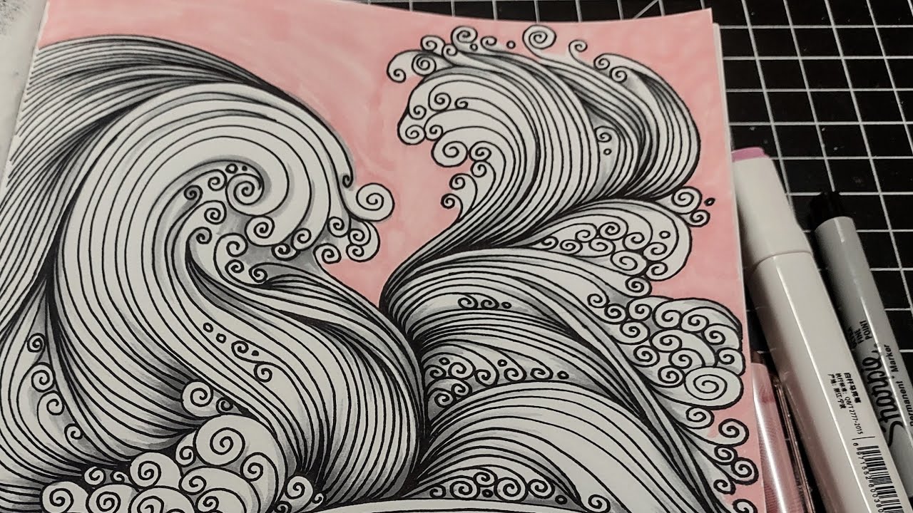 Drawing Ocean Waves: a tutorial