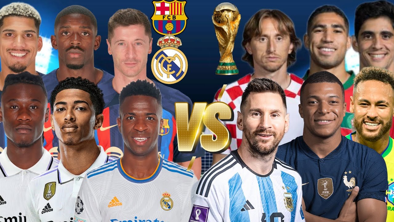 Real Madrid Barcelona 2023 VS World Cup 2022 😮🔥 ULTİMATE Comparison 💪