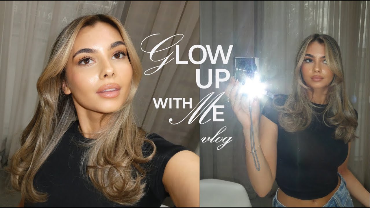 VLOG | GLOW UP WITH ME 💅💇🏻‍♀️ |  HAIR, NAILS, BROWS, LASHES AND LASER | JASMINE AIELLO