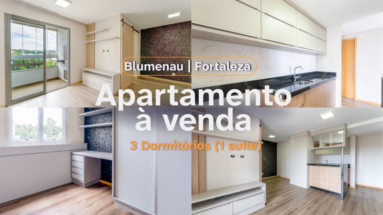 Apartamento à venda com 3 dormitórios (1 suíte), 70m² no bairro Fortaleza em Blumenau/SC