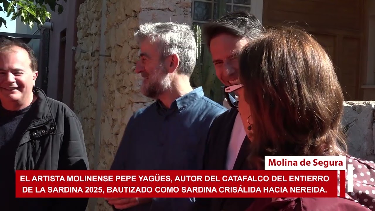 El artista molinense Pepe Yagües, autor del catafalco del Entierro de la Sardina 2025