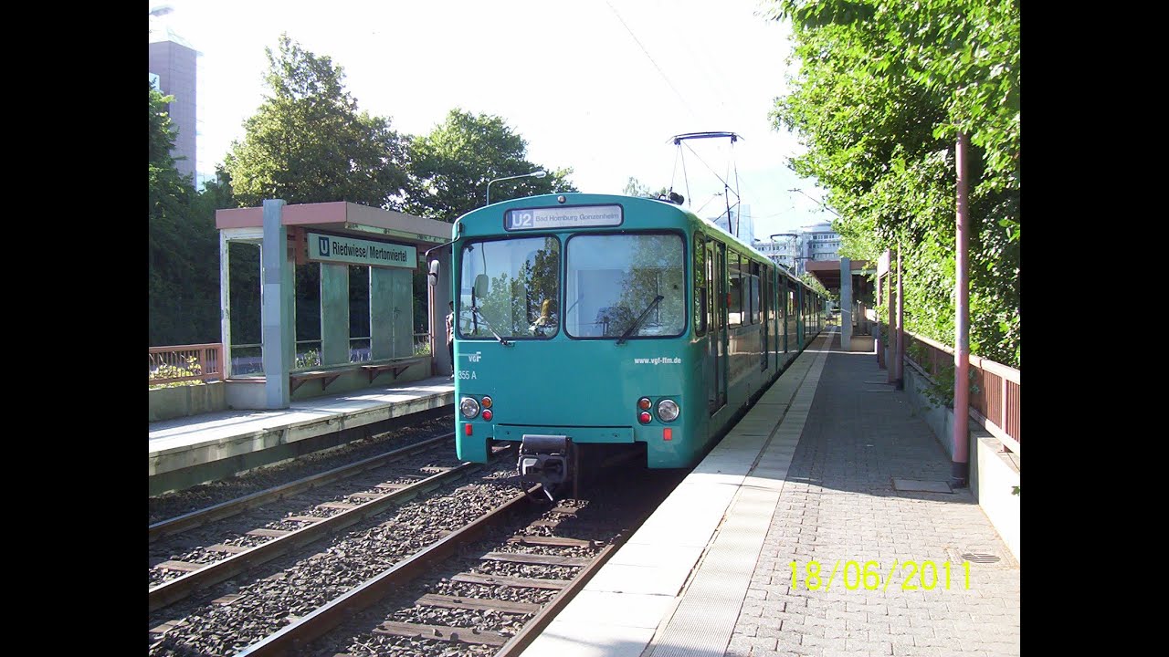 U Bahn Frankfurt: Mitfahrt mit der U2 Wagen auf der Linie U2