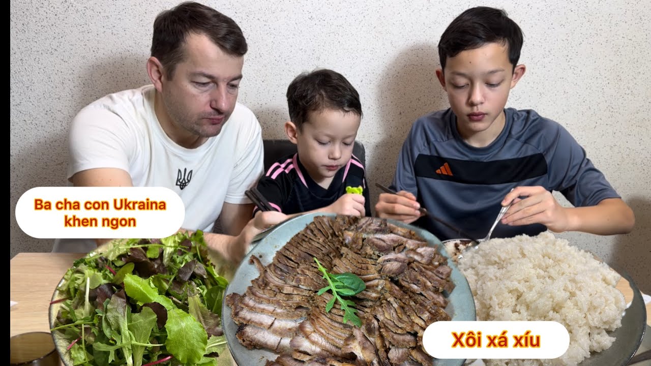 Xôi Xá Xíu ✅ Ba Cha Con Ukraine Thích Mê/ Em Bé Marco Sắp Biết Bò