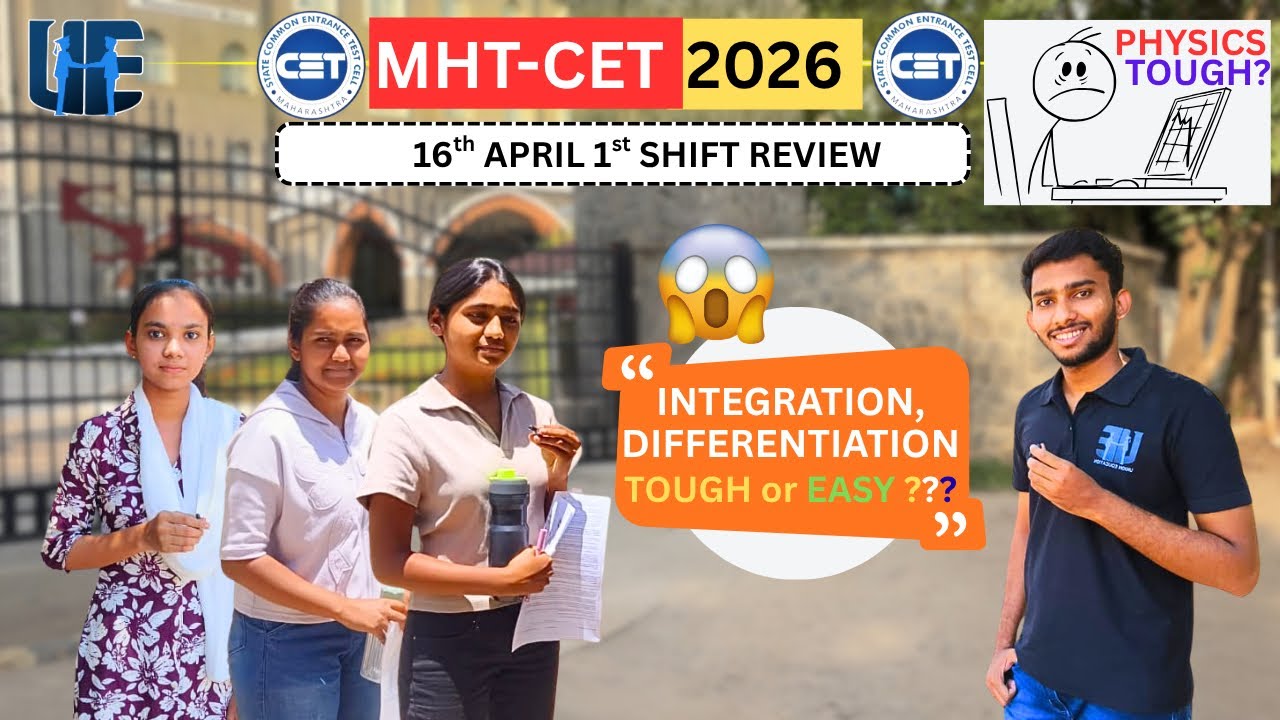 MHT-CET 16th April 1st Shift Review | 😨 TOUGH again??  | #review #16april1shift #mhtcet2026