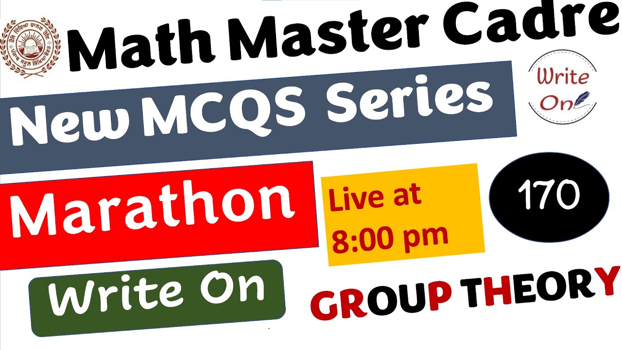 Math Master Cadre | Group Theory | Most Important MCQs | Ch-17 | New Classes #mastercadreMath