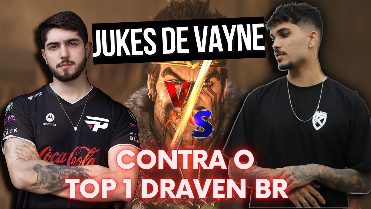 Jukes jogando de vayne contra o Top 1 Draven BR DHenr1 - League of Legends.