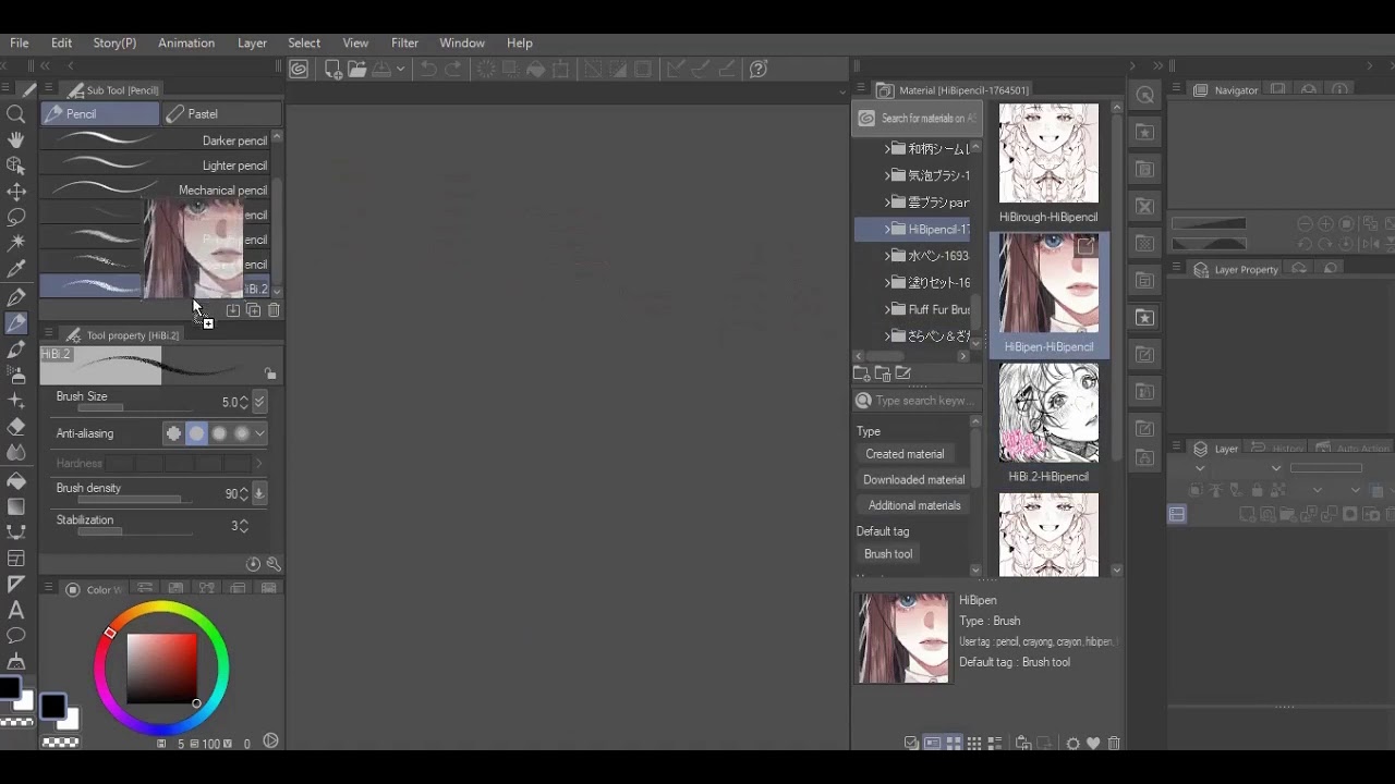 Clip Studio Paint - how to download and import assets + customize your sub tool palette