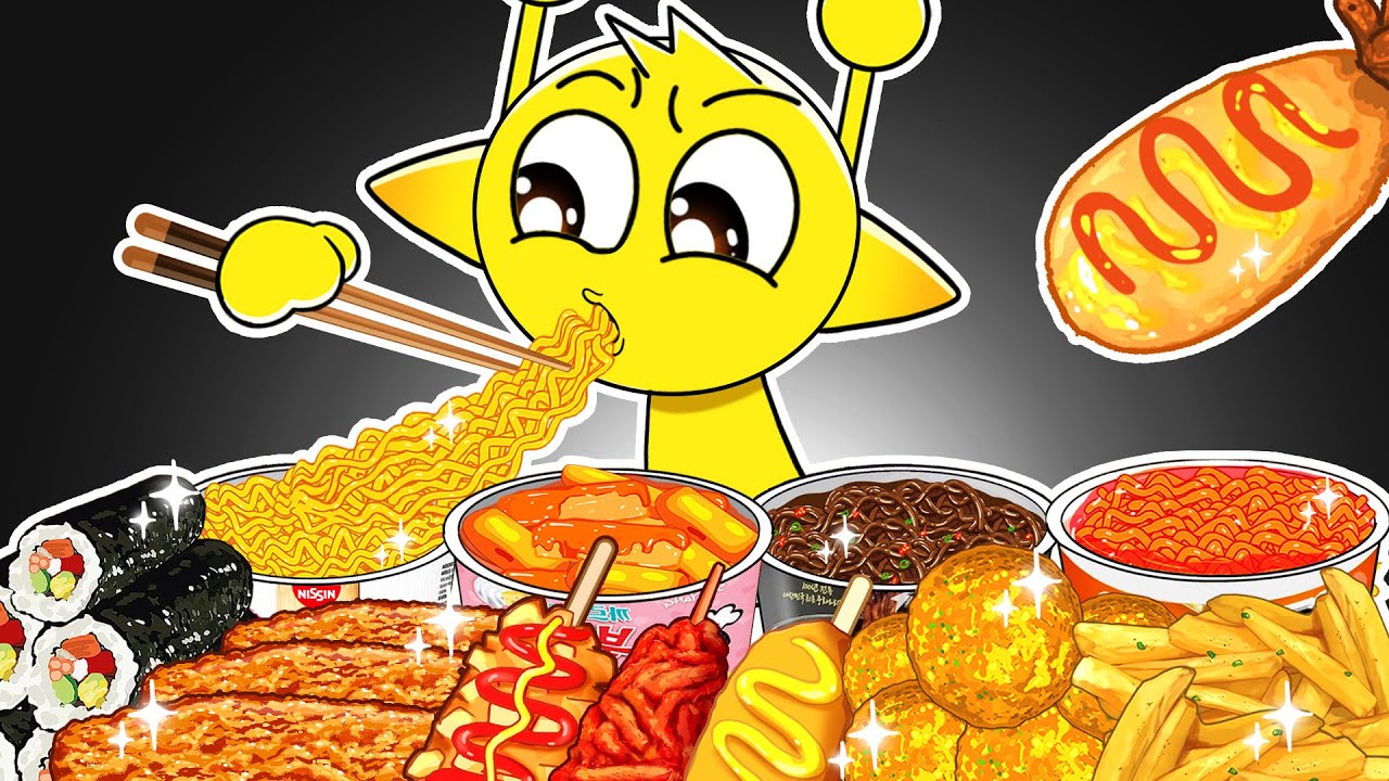 Simon Family Eating Korean Food: Spicy Cheese Buldak Ramen with Tteokbokki | ASMR