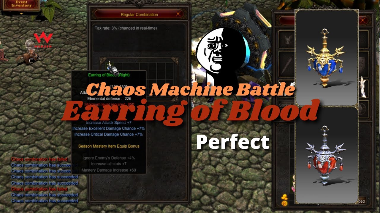 Earring of Blood Upgrade Battle - MU online Season 16.2.1