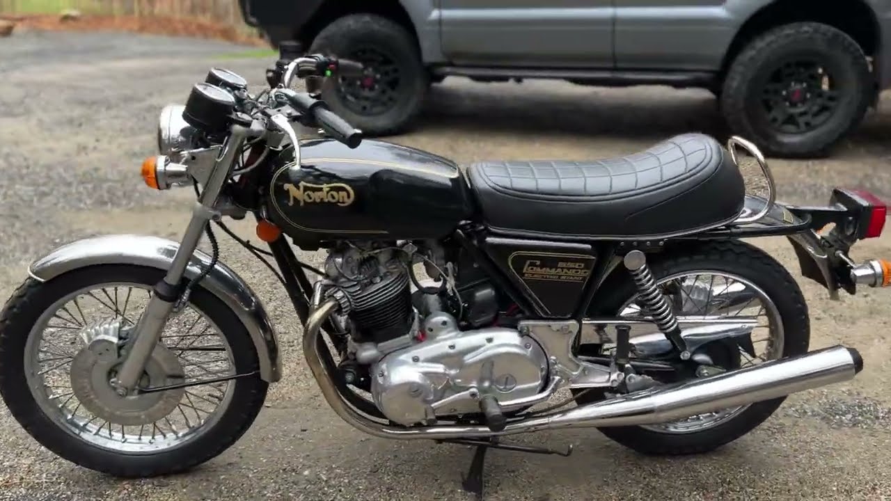 1975 Norton Commando 850 Electric Start For Sale Walkaround Idling Video