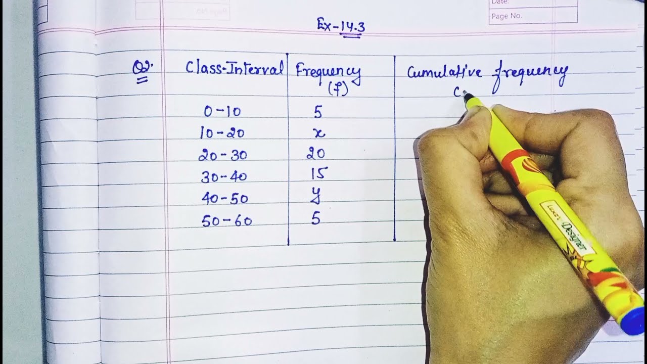 Class-10th Maths Ex-14.3 Q2 Statistics || find the value of x and y by easy method || #deepikamam