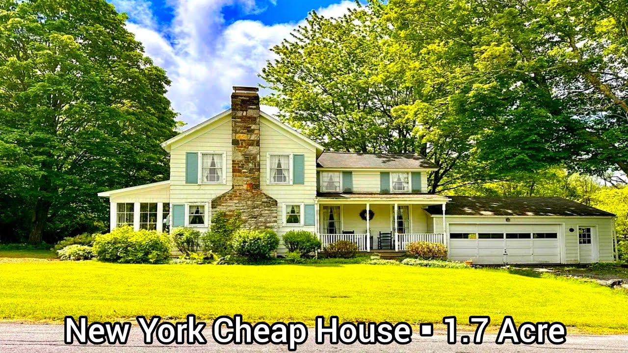 New York Cheap Homes For Sale | $249k | 1.7 Acres | New York Real Estate For Sale | Creek | Gardens