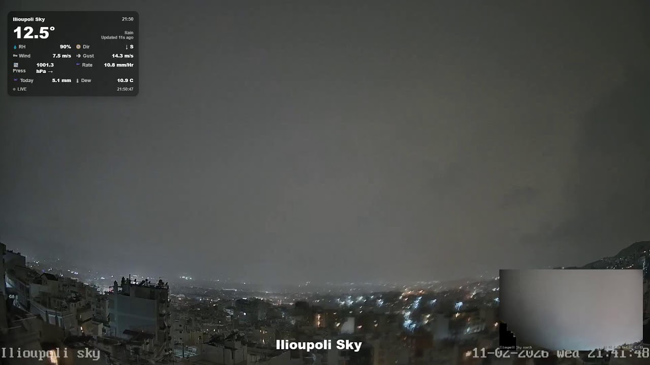 🔴 LIVE Καιρός σήμερα  | Αττική & Νάξος🌦️ Ασθενής βροχή